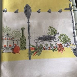 Vintage veggies and dishes tablecloth